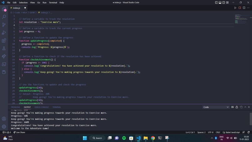 New Year Resolution – screenshot 1