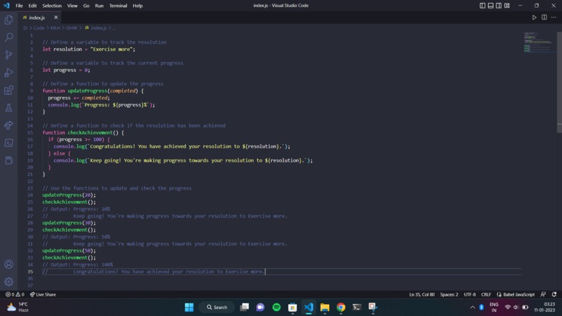 New Year Resolution – screenshot 2