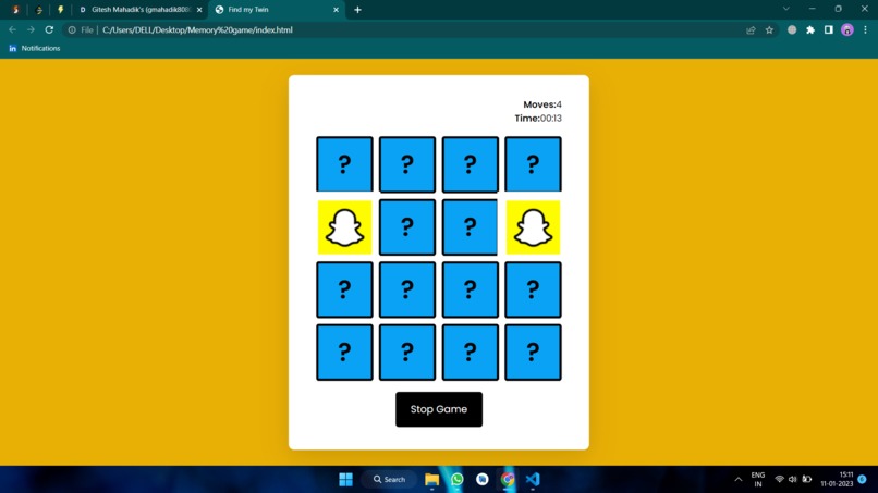 Design a JavaScript Game - Find My Twin – screenshot 4