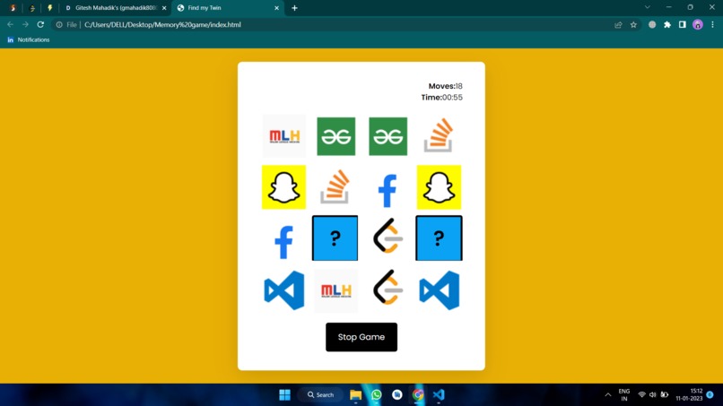 Design a JavaScript Game - Find My Twin – screenshot 6