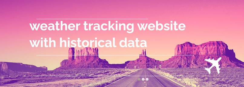 weather tracking website with historical data  – screenshot 1