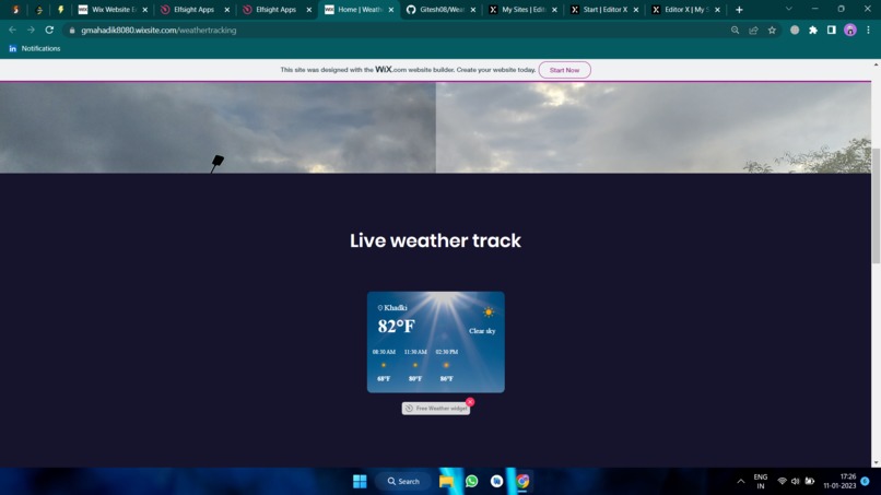 Weather tracking website with historical data – screenshot 2