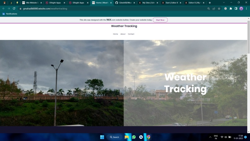 Weather tracking website with historical data – screenshot 3