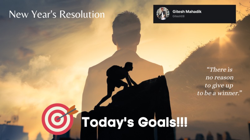 A Project to Achieve New Year's Resolution - Today's Goal – screenshot 1
