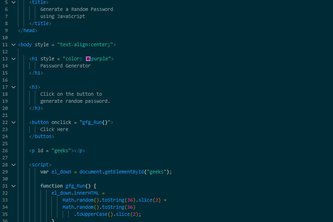 Build a Password Generator 