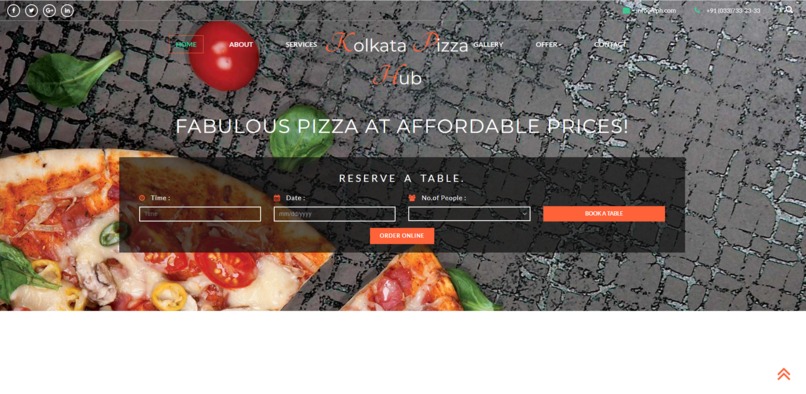Favourite Food Webpage – screenshot 1