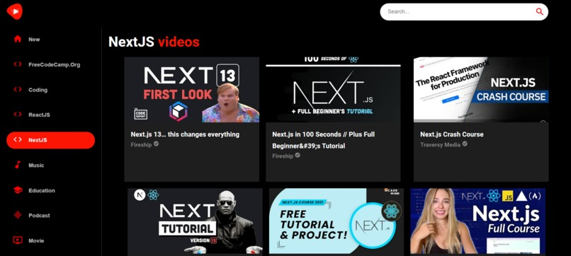 YouTube Clone – screenshot 2