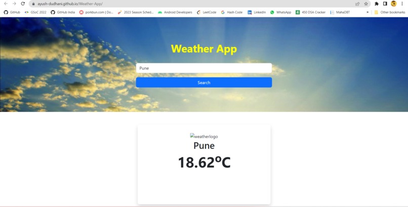 Weather App – screenshot 1