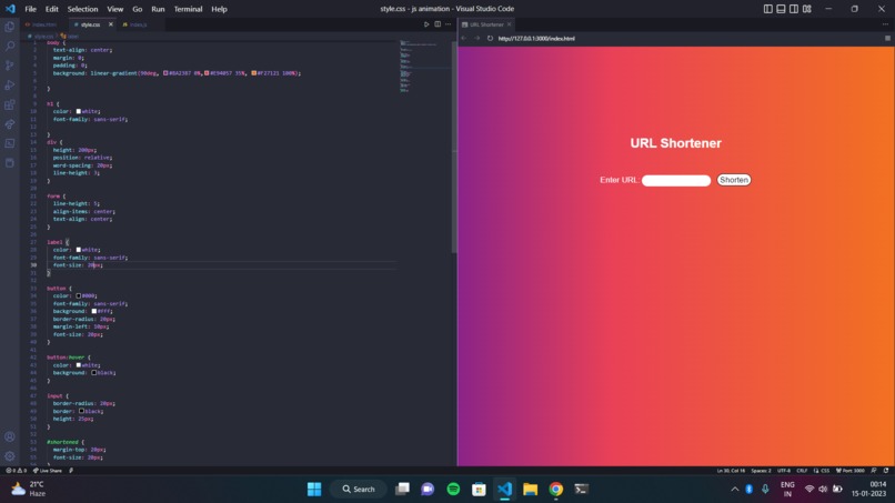 URL Shortener – screenshot 3