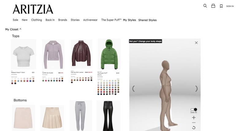 Style Your Aritzia – screenshot 2