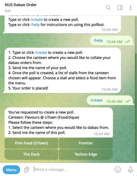 NUS Dabao – screenshot 2