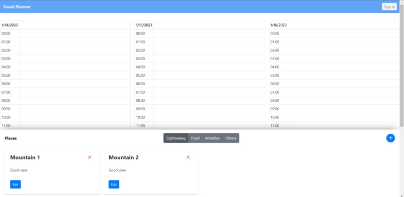 Travel Planner – screenshot 2