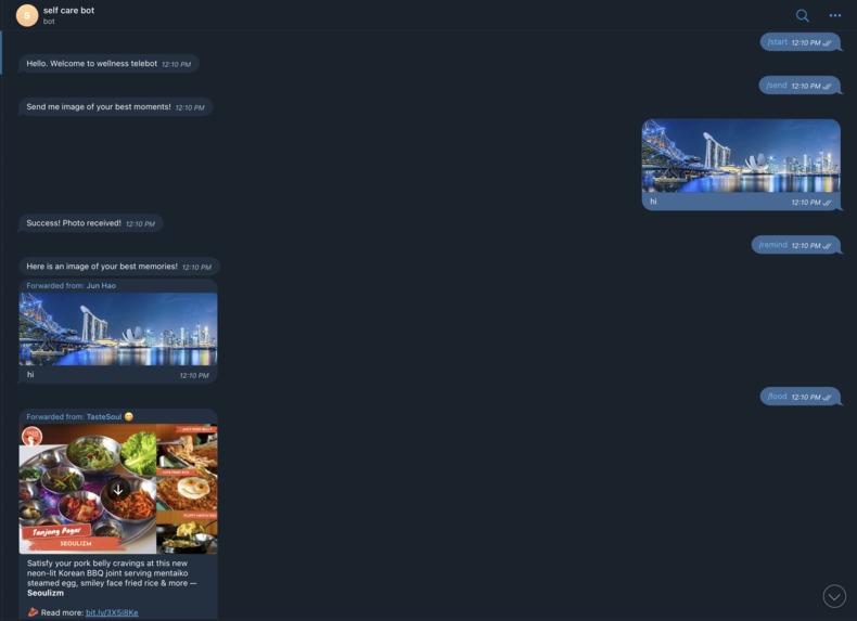 SelfCare Telebot – screenshot 1