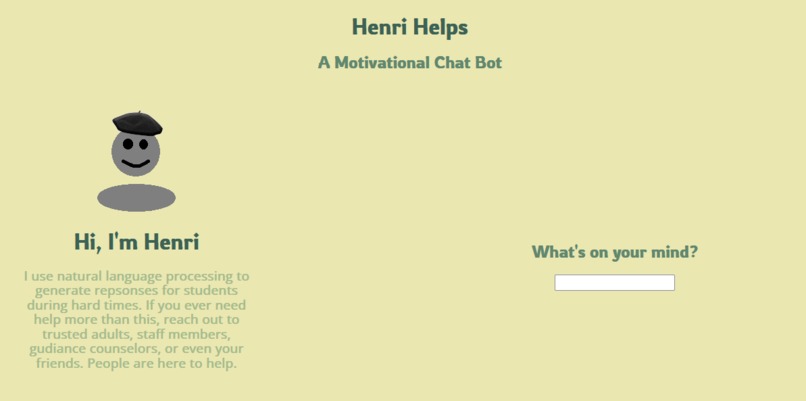 Henri Helps: Motivational Chat Bot for Students – screenshot 1