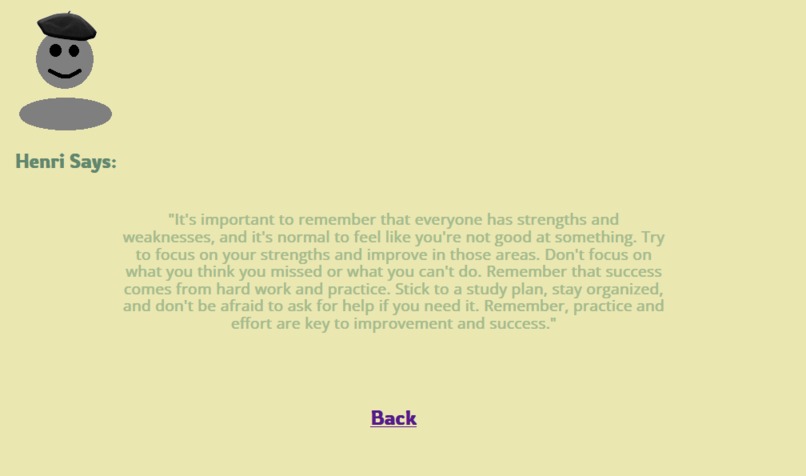 Henri Helps: Motivational Chat Bot for Students – screenshot 2