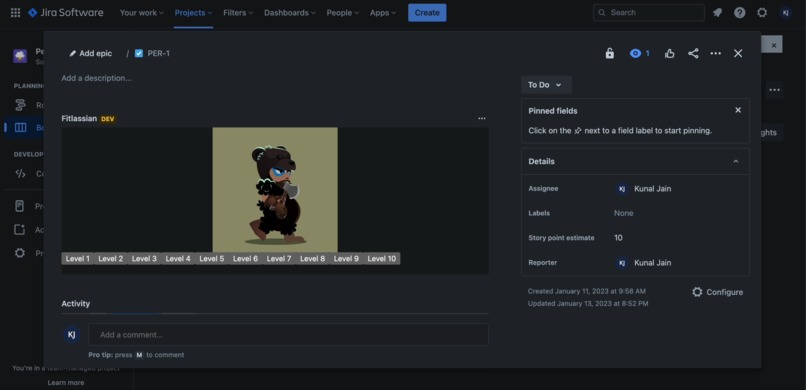 FitLassian – screenshot 2
