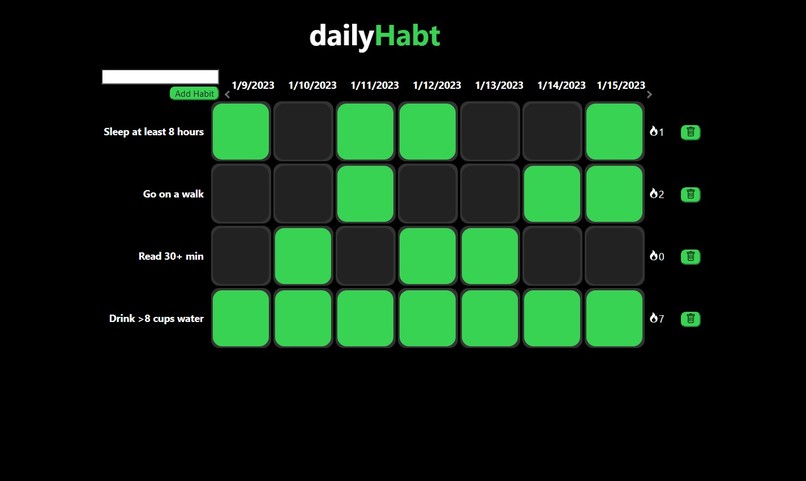 dailyHabt – screenshot 2