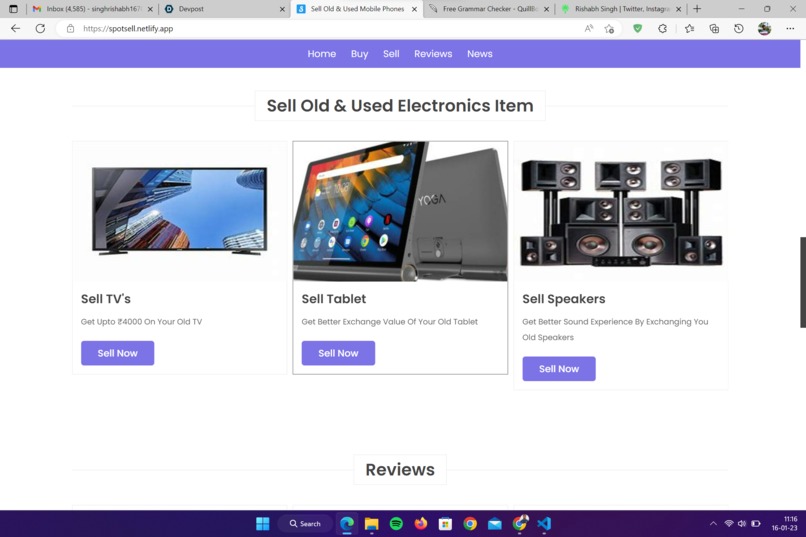 Old Electronics Gadget Selling Website – screenshot 1