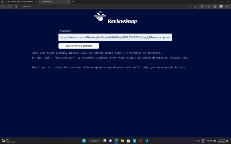 ReviewSnap by Team FintasTech – screenshot 2