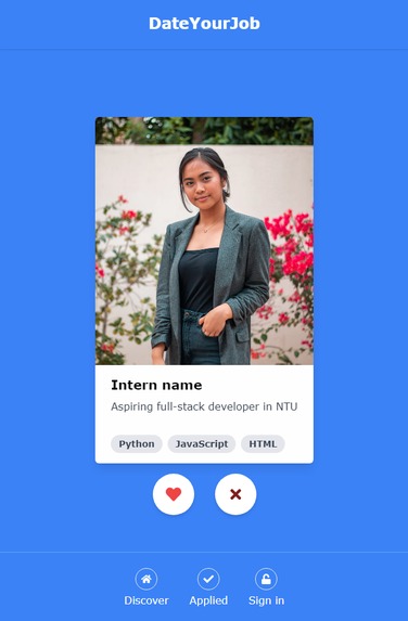 DateYourJob – screenshot 1