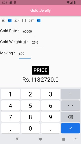 Jewellery billing app – screenshot 3