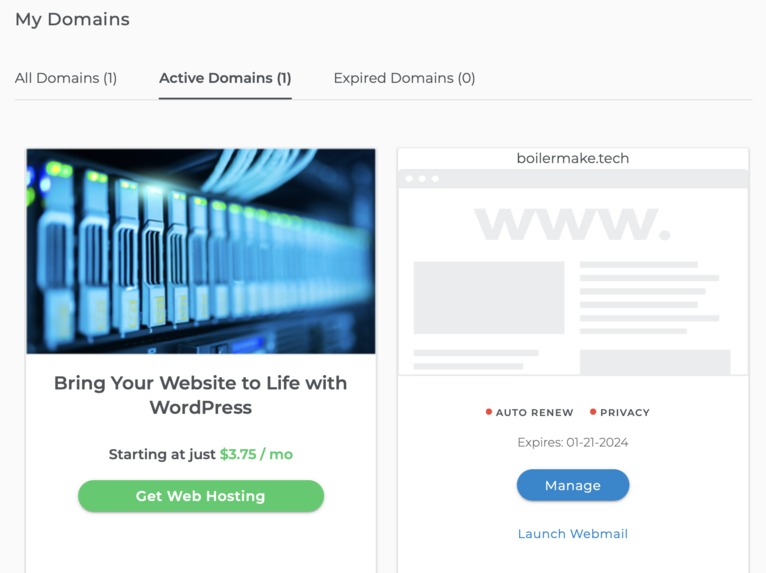 The very best domain name – screenshot 1