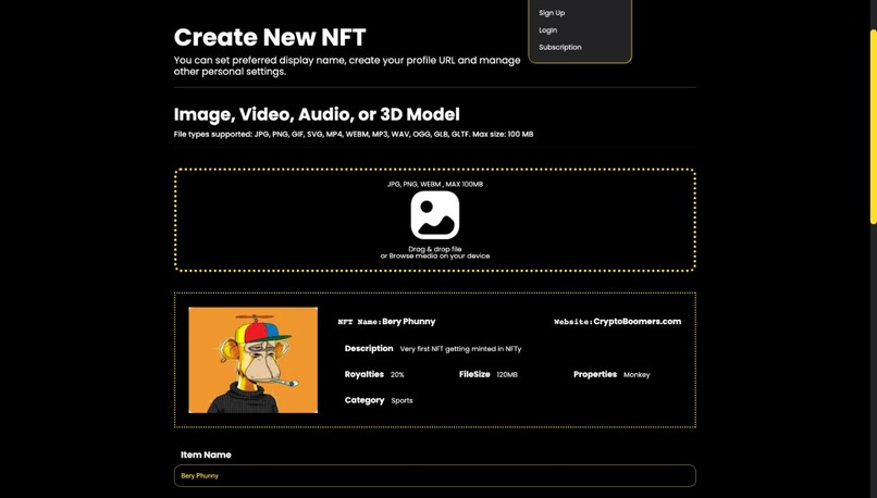 NFTy by INT_MAX Team - 104. – screenshot 1