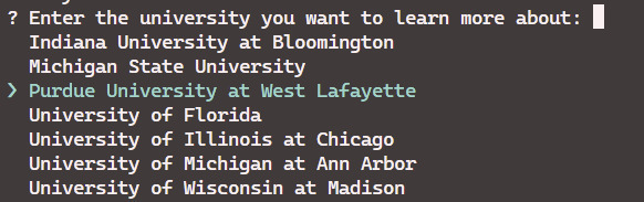 YourCollege CLI – screenshot 2