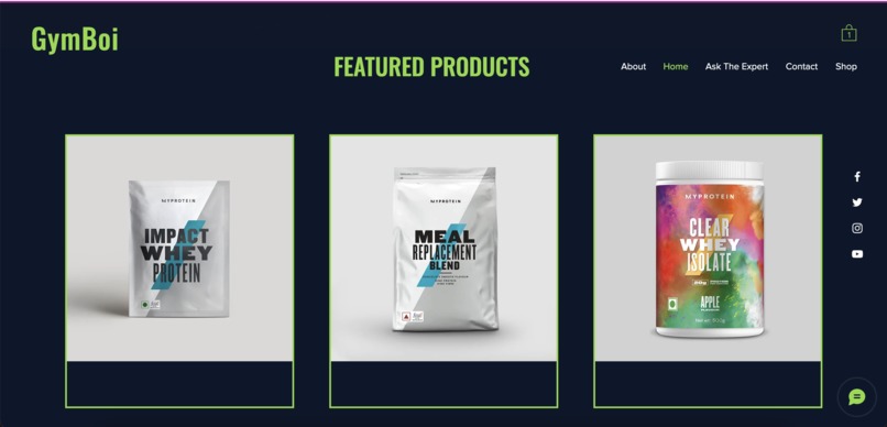 GymBoi Website – screenshot 1