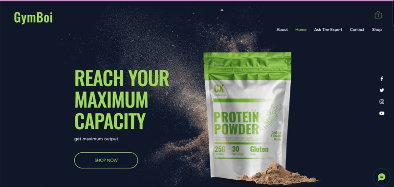 GymBoi Website – screenshot 2