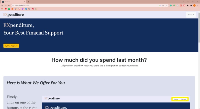 EXpenditure – screenshot 1