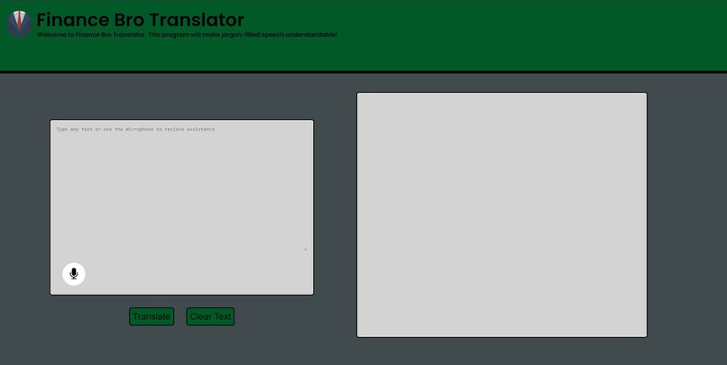 Finance Bro Translator – screenshot 1
