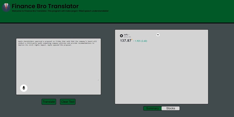Finance Bro Translator – screenshot 2
