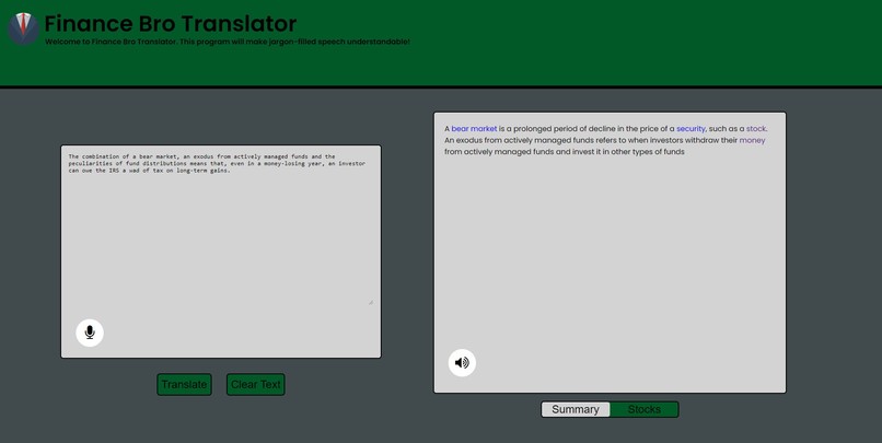 Finance Bro Translator – screenshot 3