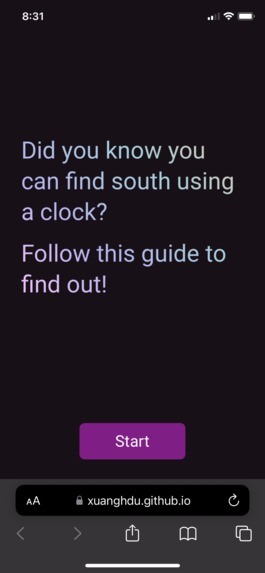 Finding South With A Clock – screenshot 1