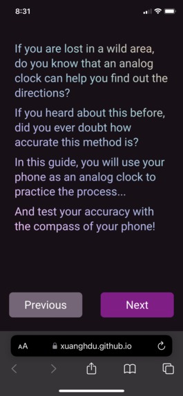 Finding South With A Clock – screenshot 4