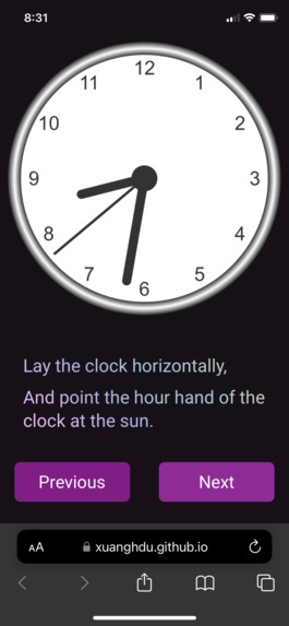 Finding South With A Clock – screenshot 5