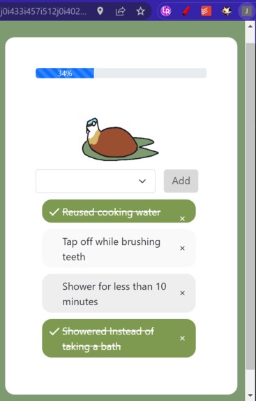 Jacana; Sustainable Habits – screenshot 2