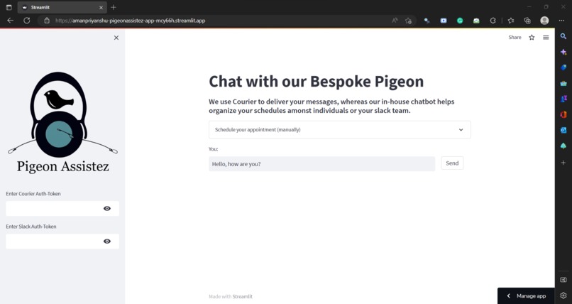PigeonAssistez – screenshot 1