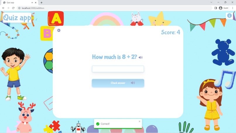 Quiz app – screenshot 1