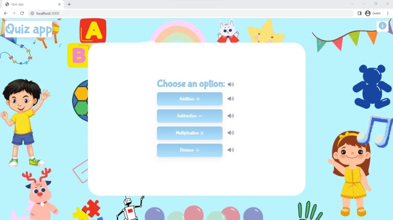 Quiz app – screenshot 2