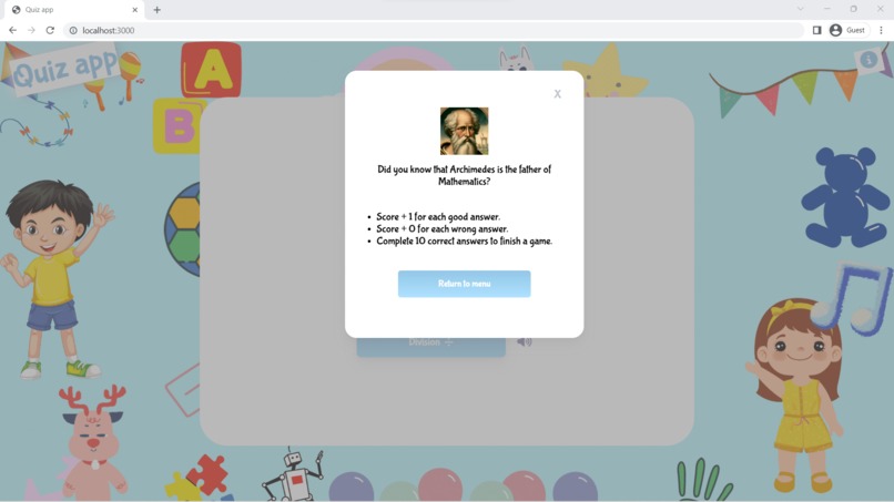 Quiz app – screenshot 3