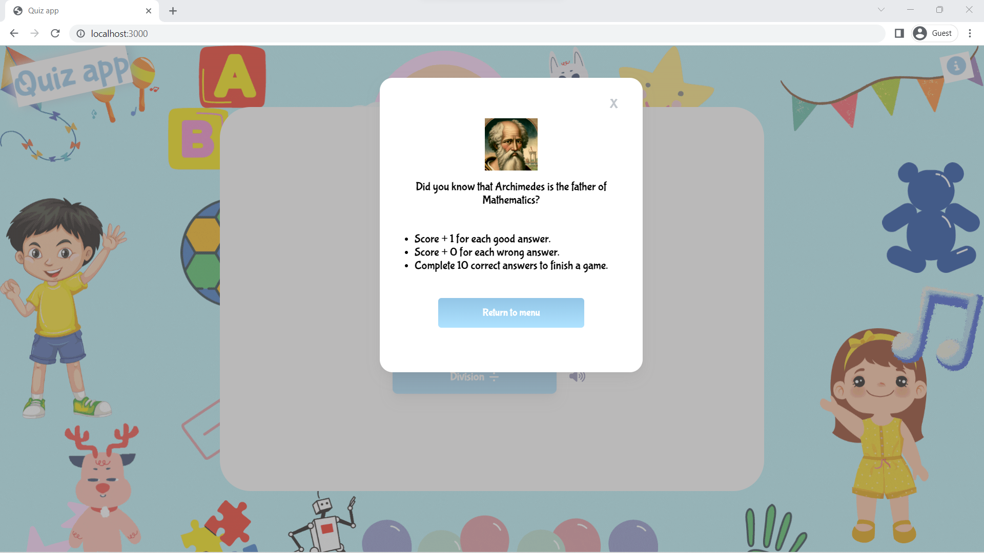 Quiz app devpost
