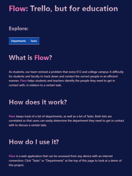 Team #3 (TigerHacks Alpha) - Flow – screenshot 1