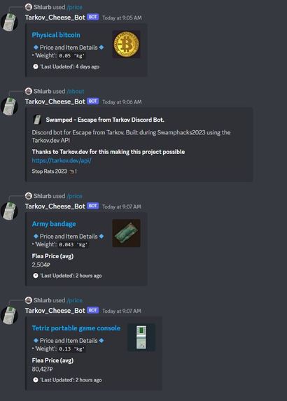 SwamppedTarkovBot – screenshot 1