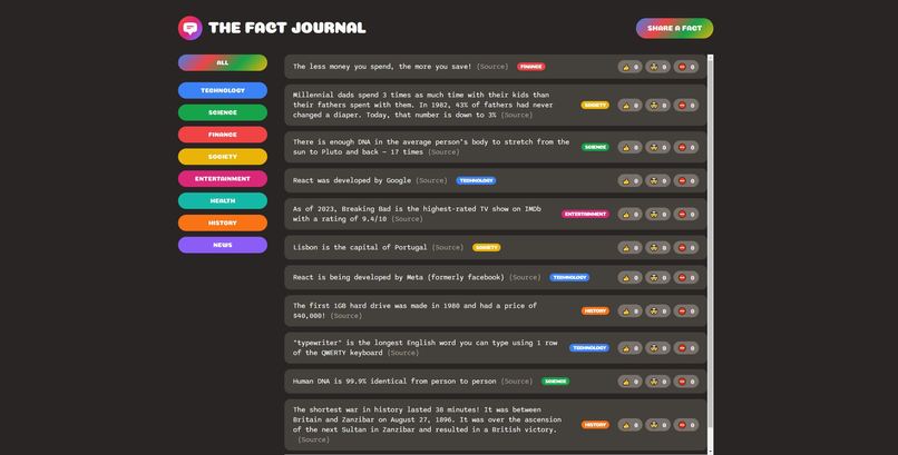 The Fact Journal – screenshot 1