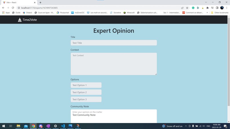 Time2Vote – screenshot 1
