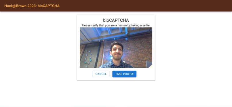 bioCAPTCHA – screenshot 1