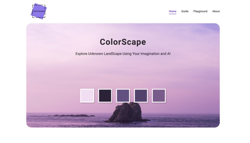 ColorScape: An AI tool to visualize unknown landscapes – screenshot 1