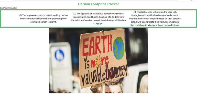 Carbon Footprint Calculator – screenshot 1
